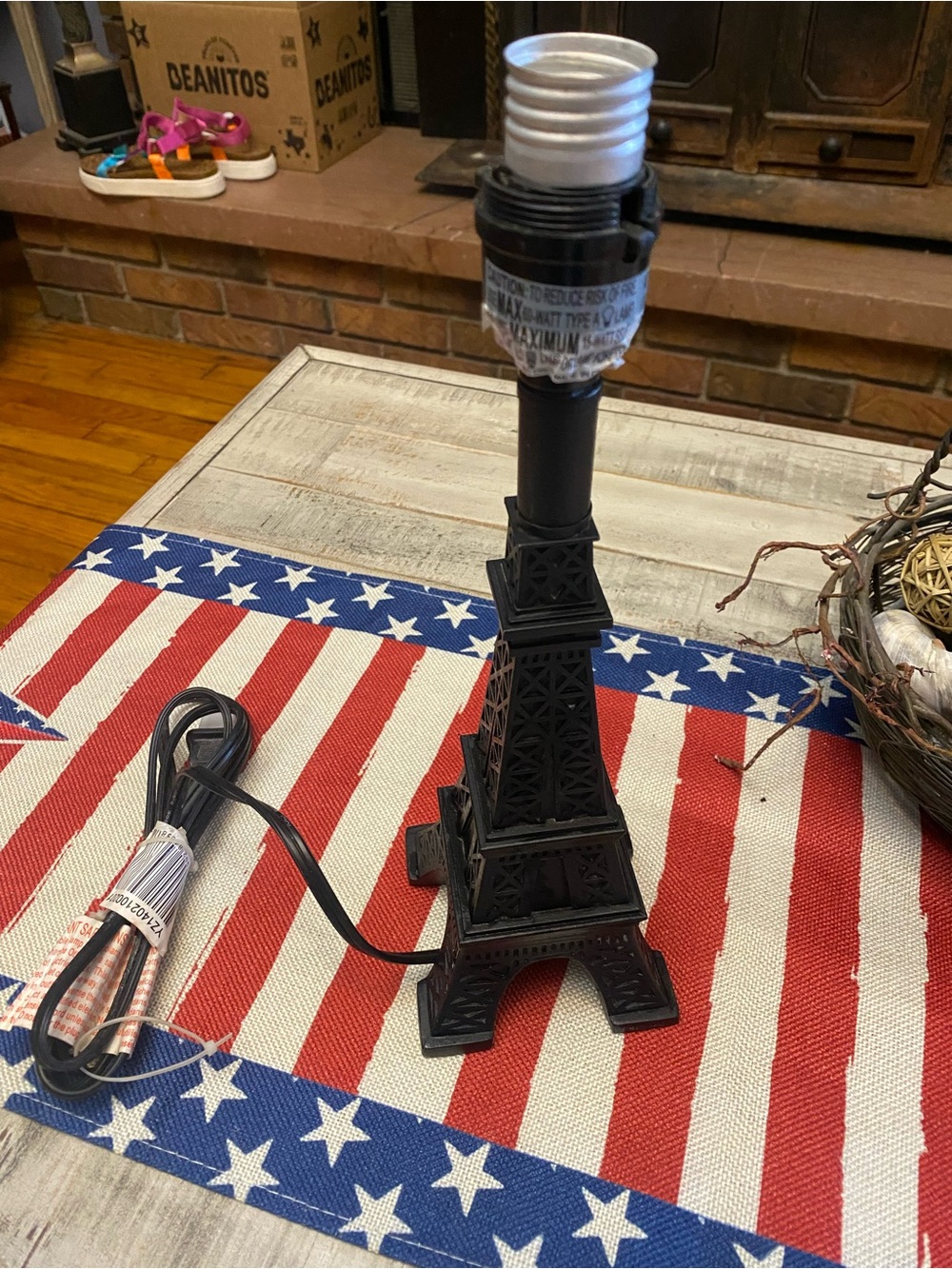 Eiffel Tower Table Lamp Base - Black NEW!